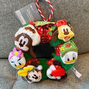 Disney Green and Red Plush Wreath